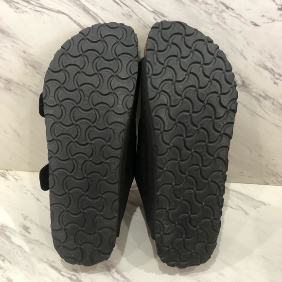 Birkenstock Birki's Sandals Black Leather 2 Strap - Picture 7 of 7